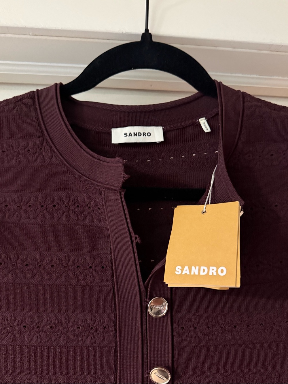Sandro print knit mini dress - Picture 7 of 10